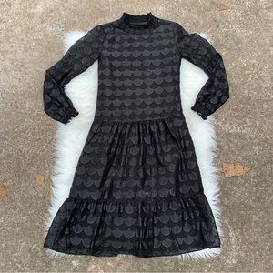 ONLY Our Story Metallic Black Scales Midi Dress